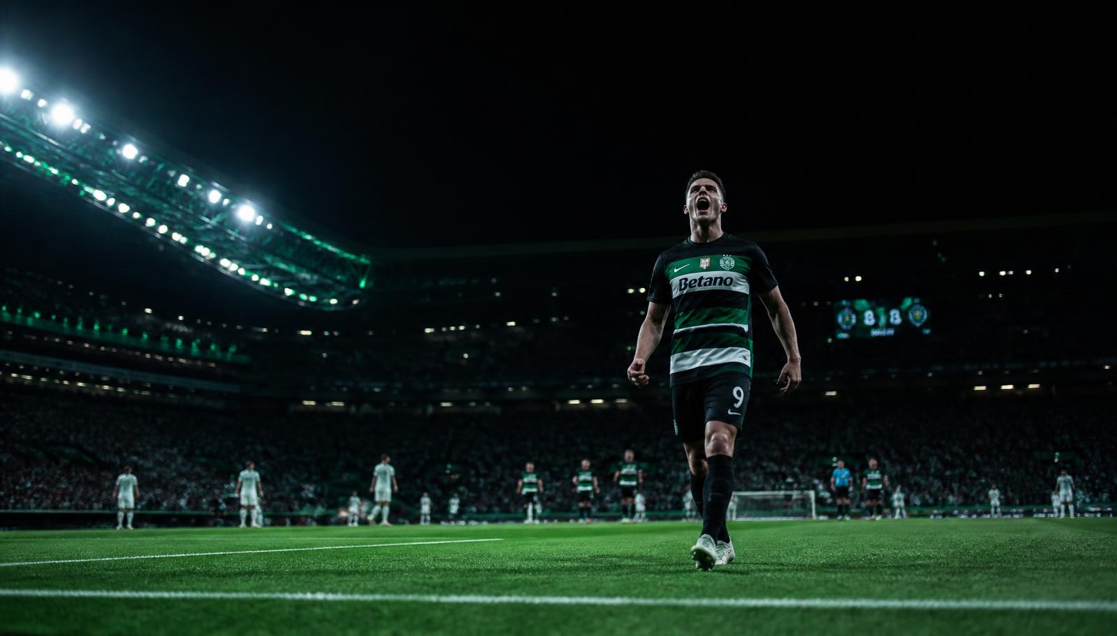 Stade de football en nocturne